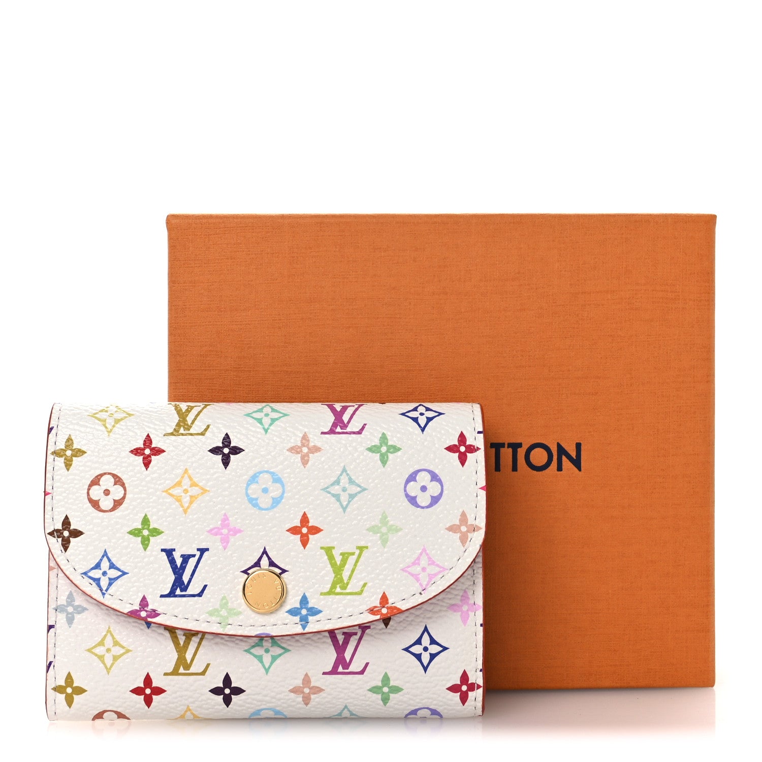 LV X TM Monogram Multicolor Rosalie Coin Purse White Kawaii Pink