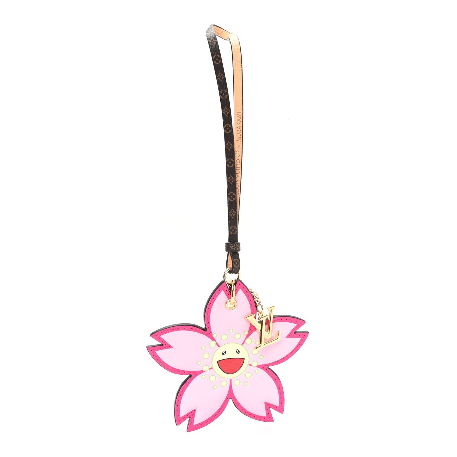 LV X TM Cherry Blossom Bag Charm Pink