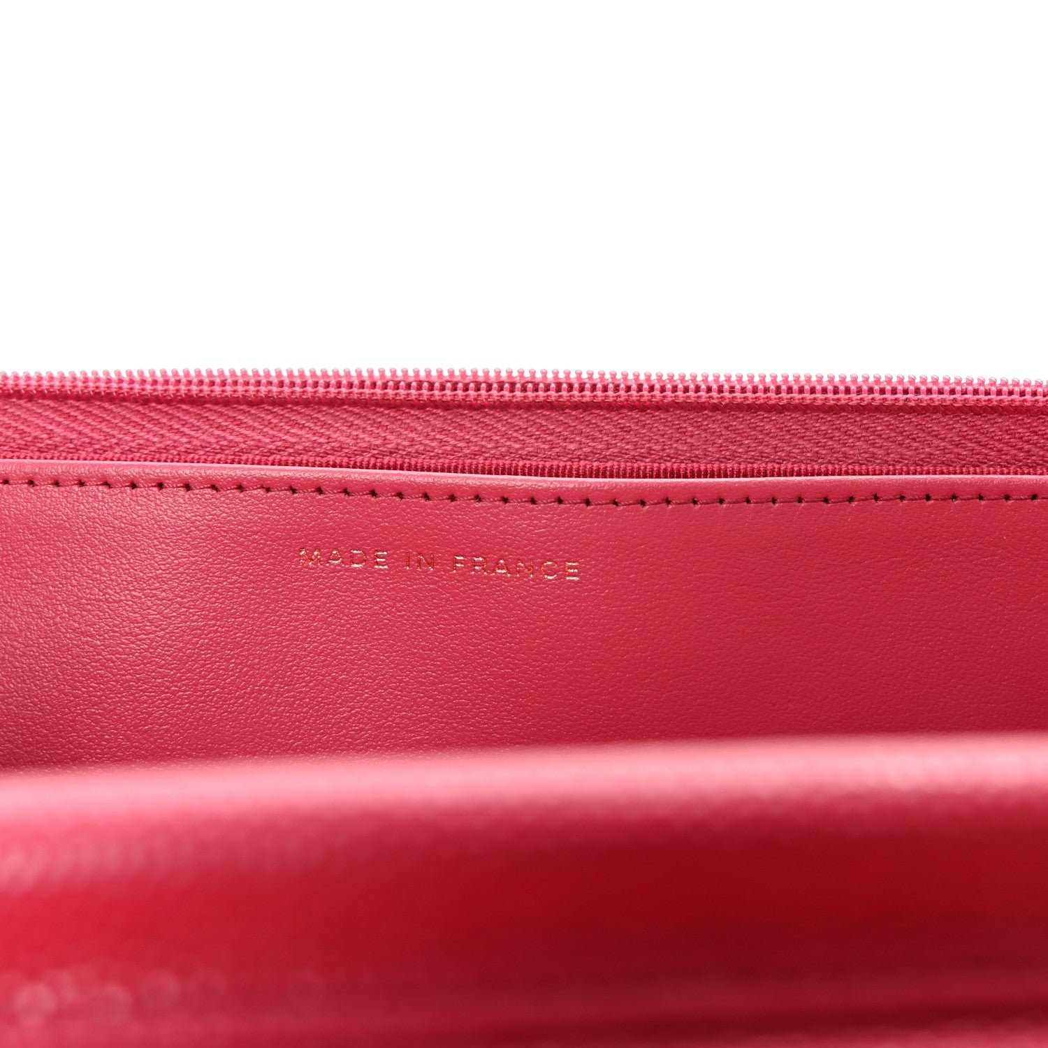 Caviar Quilted Wallet on Chain WOC Dark Pink