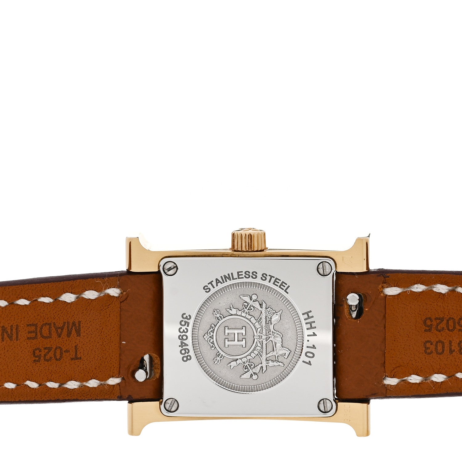 Stainless Steel Epsom 17.2mm Heure H Hour Quartz Watch Gold