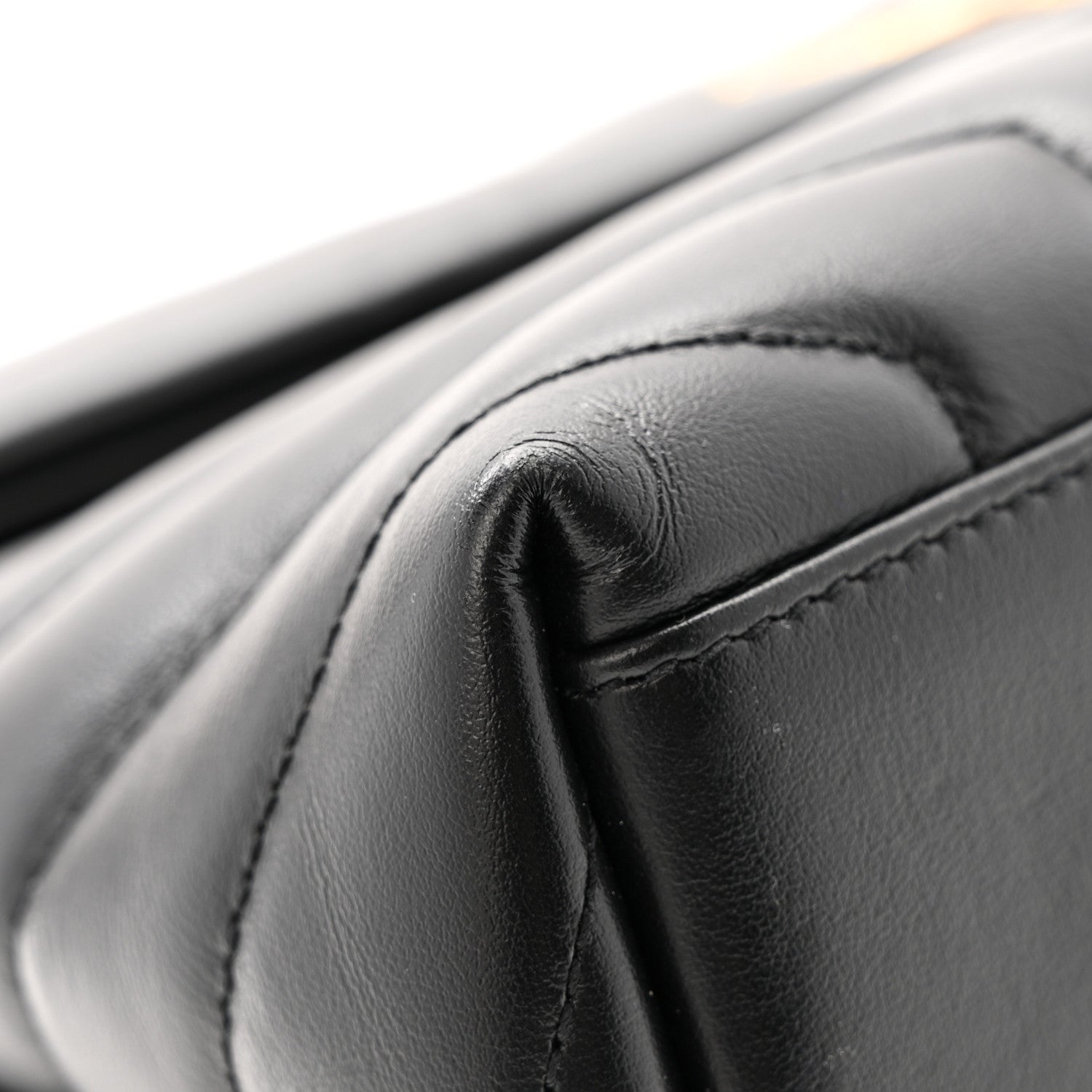 Calfskin Y Quilted Monogram Medium Loulou Chain Satchel Black