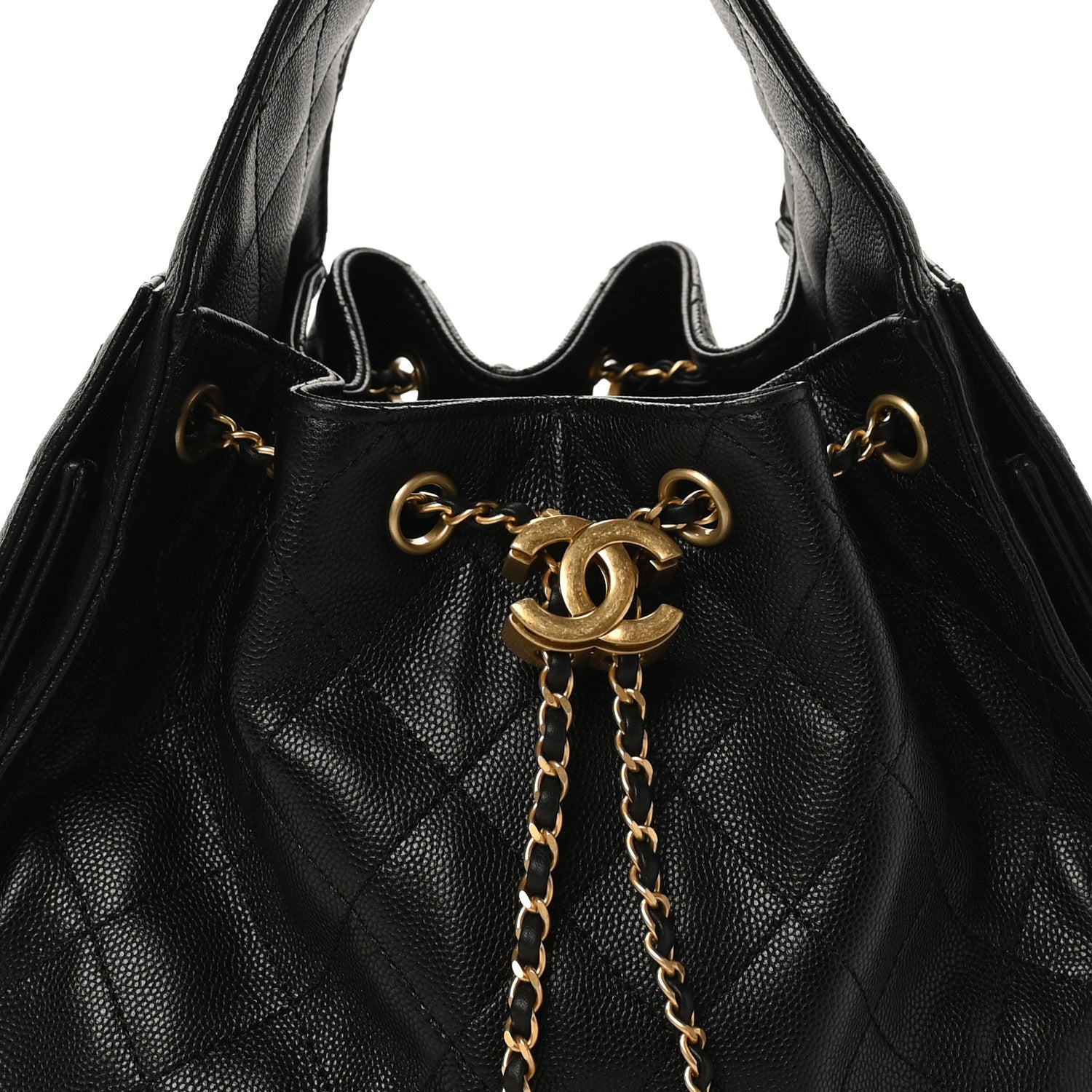 Caviar Quilted Small Chanel 25 Handbag Black