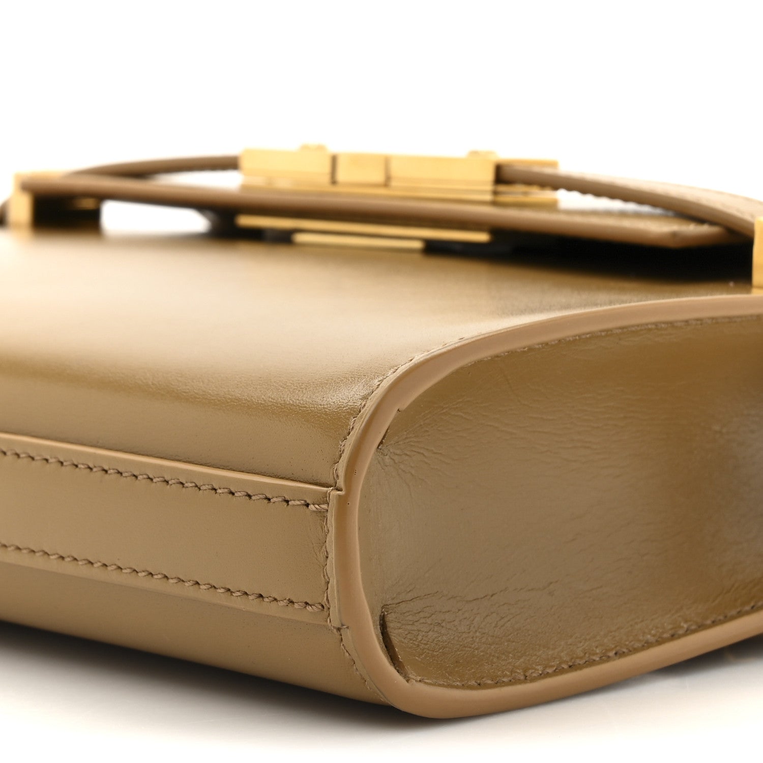 Smooth Calfskin Mini Manhattan Shoulder Bag Tabac Brown
