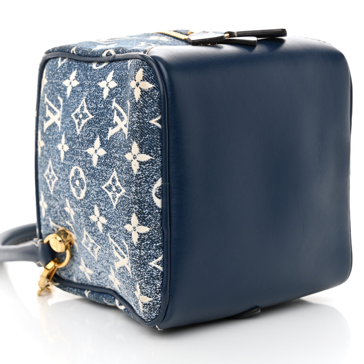 Monogram Jacquard Denim Square Bag Bleu