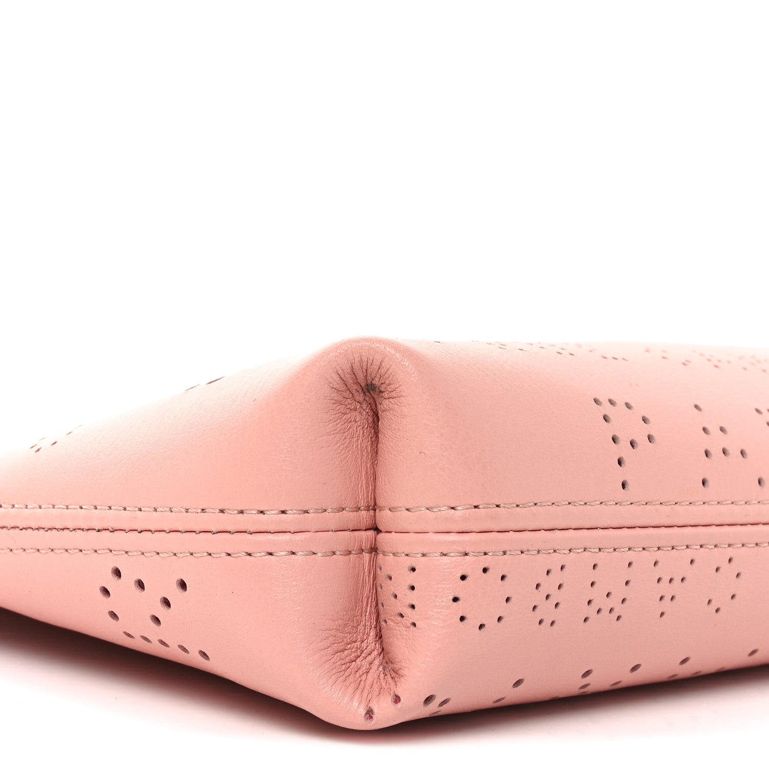 Calfskin Eyelets Clutch Pink