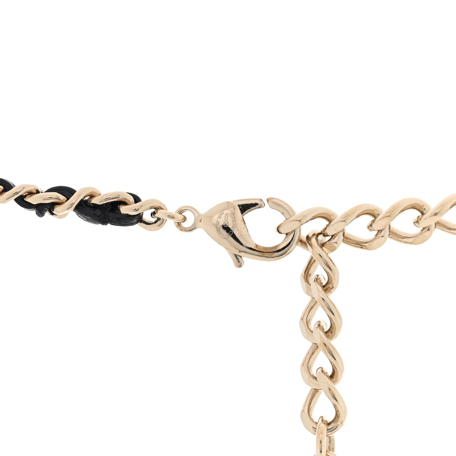 Lambskin Tweed CC Locket Pendant Necklace Beige Black Silver Gold