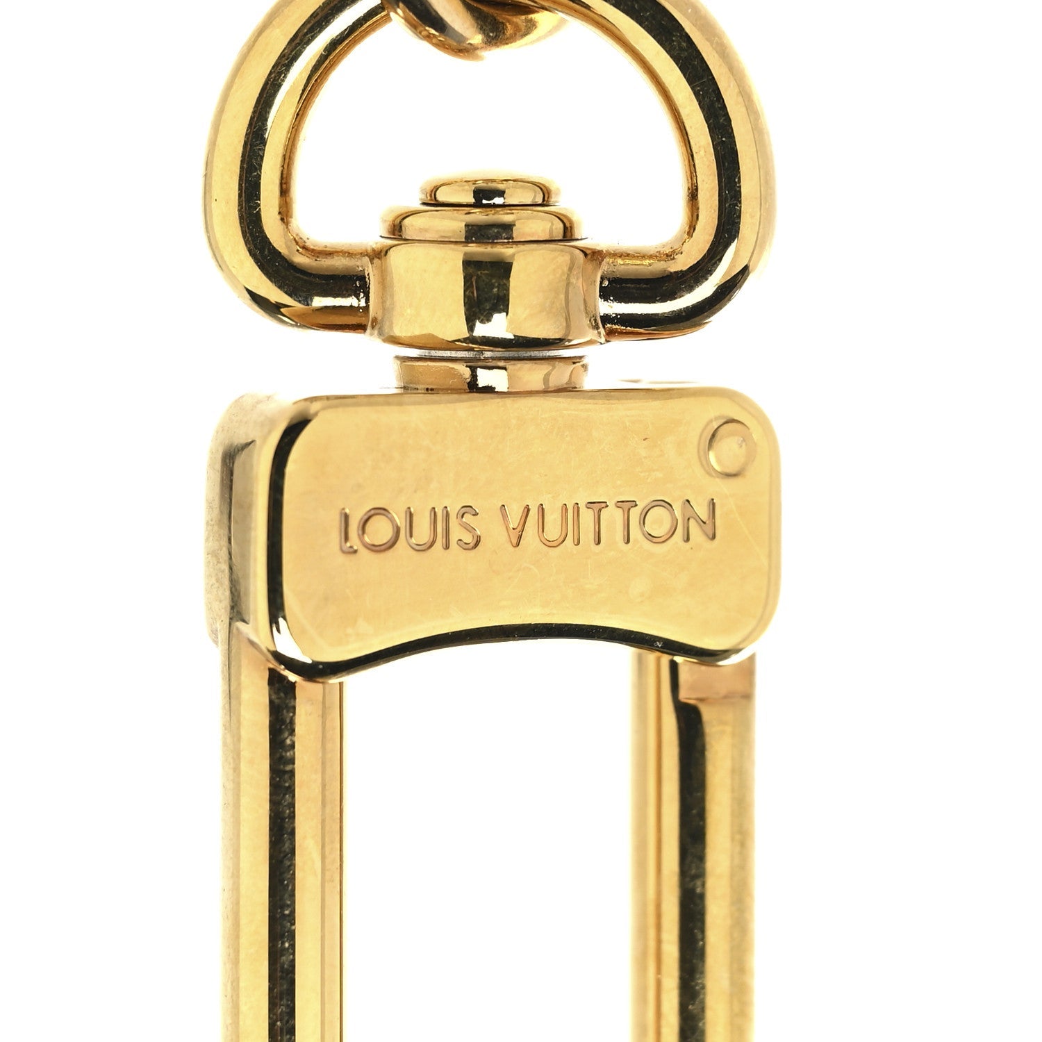 Metal Resin Game On Dice and Heart Charm Key Holder Gold