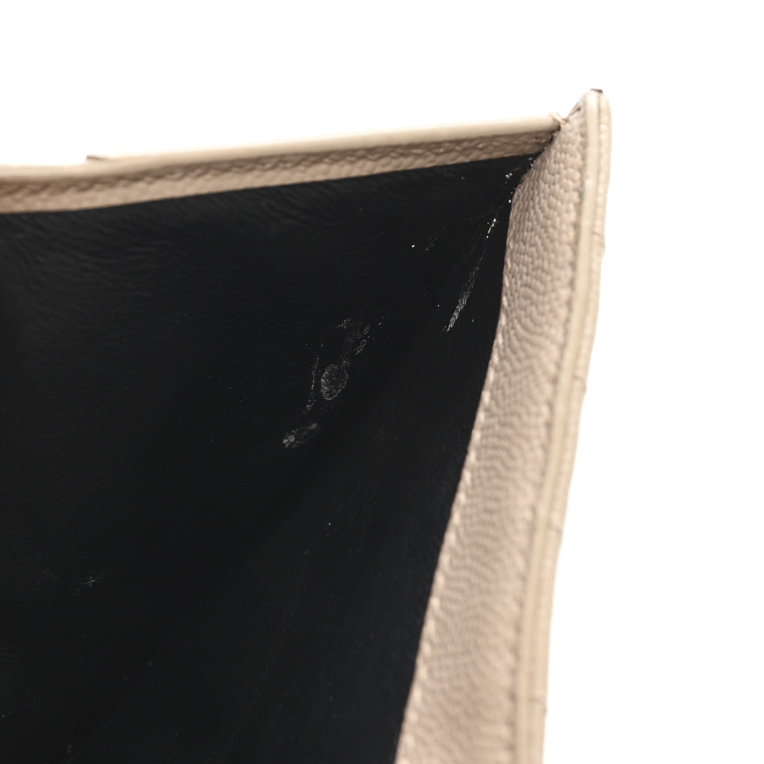 Grain De Poudre Matelasse Chevron Monogram Zipped Card Case Dark Beige