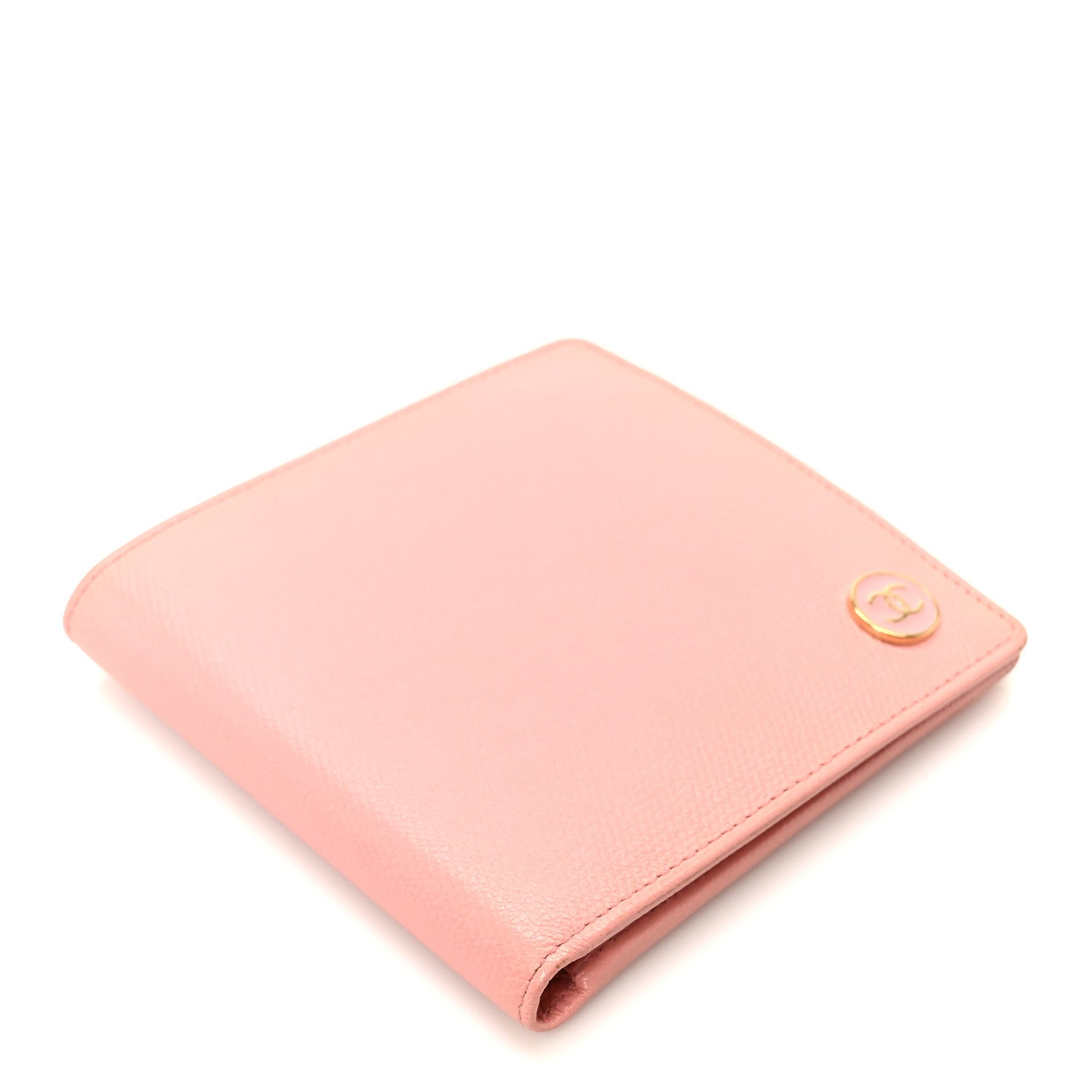 Caviar CC Button Bi-Fold Wallet Pink