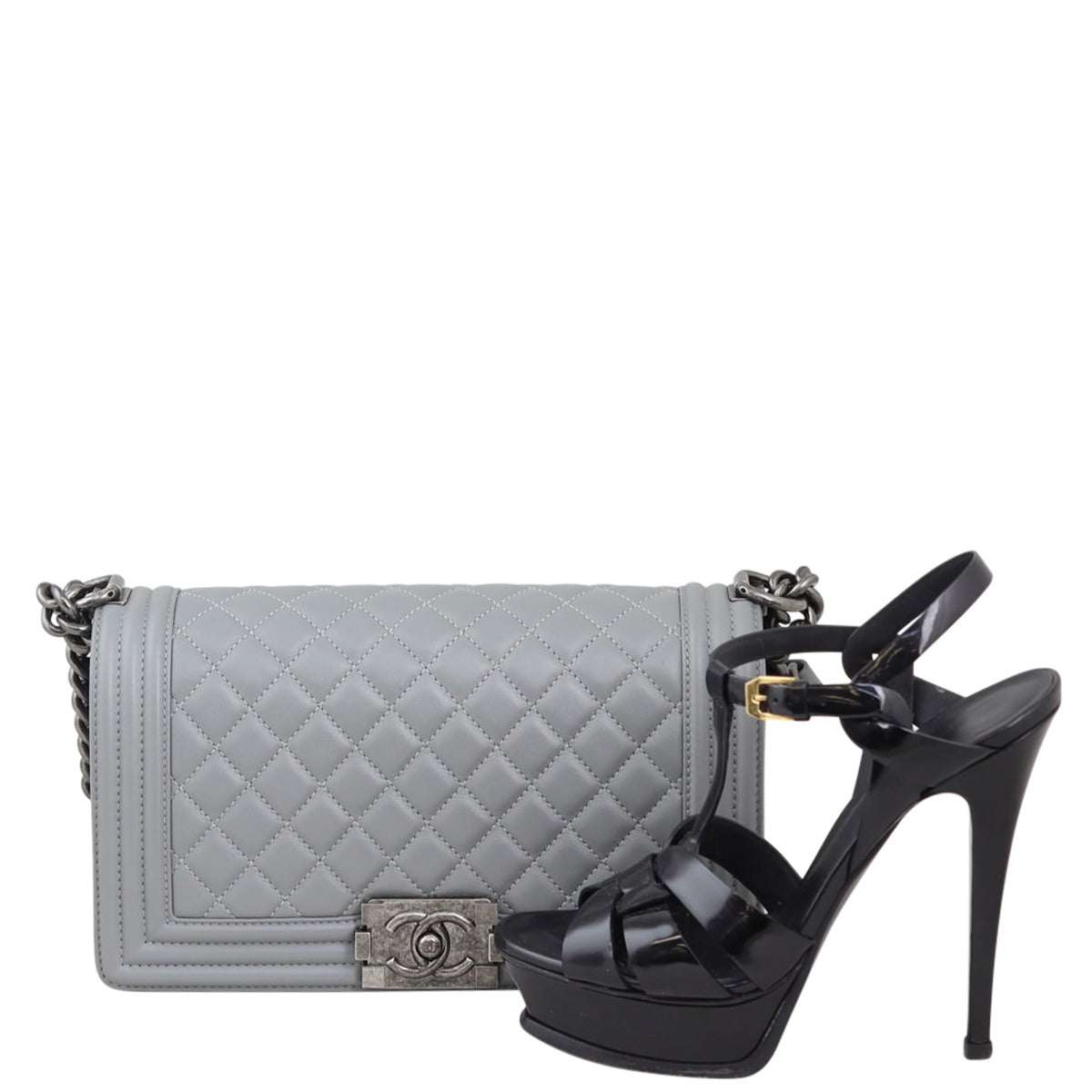 Chanel Boy Old Medium | Grey