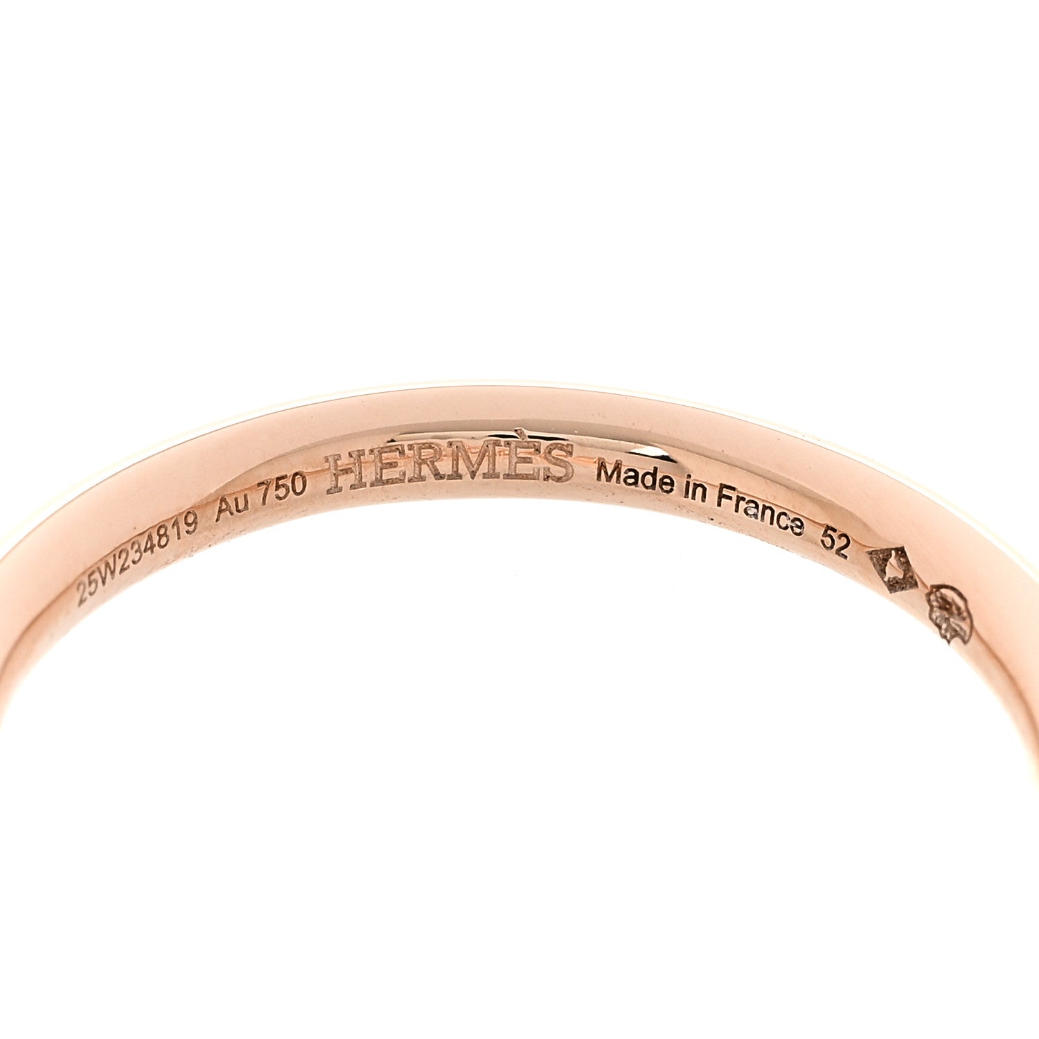 18K Rose Gold Diamond PM Echappee Ring 52 6