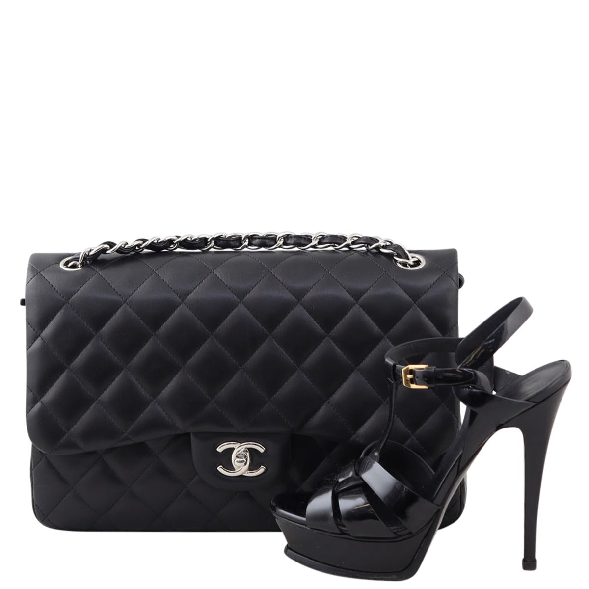 Chanel Classic Double Flap Jumbo |  Black Diamond 14 Series