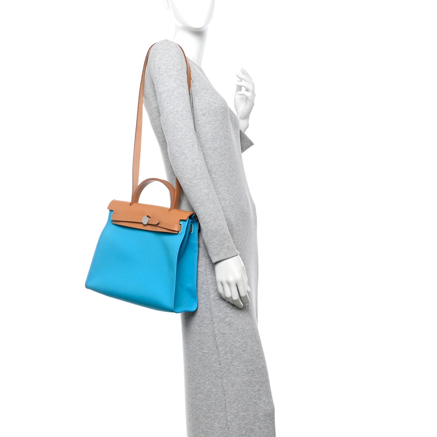 Vache Hunter Toile Herbag Zip 31 PM Bleu Azteque Menthe