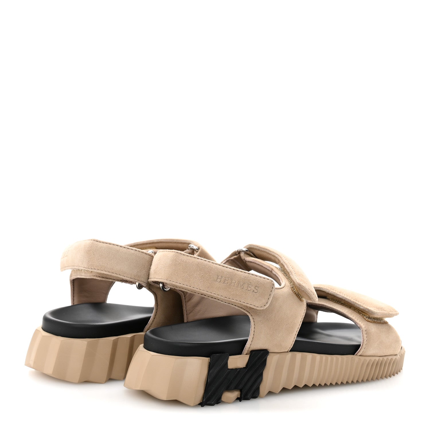 Suede Goatskin Junior Sandals 38 Beige Camel