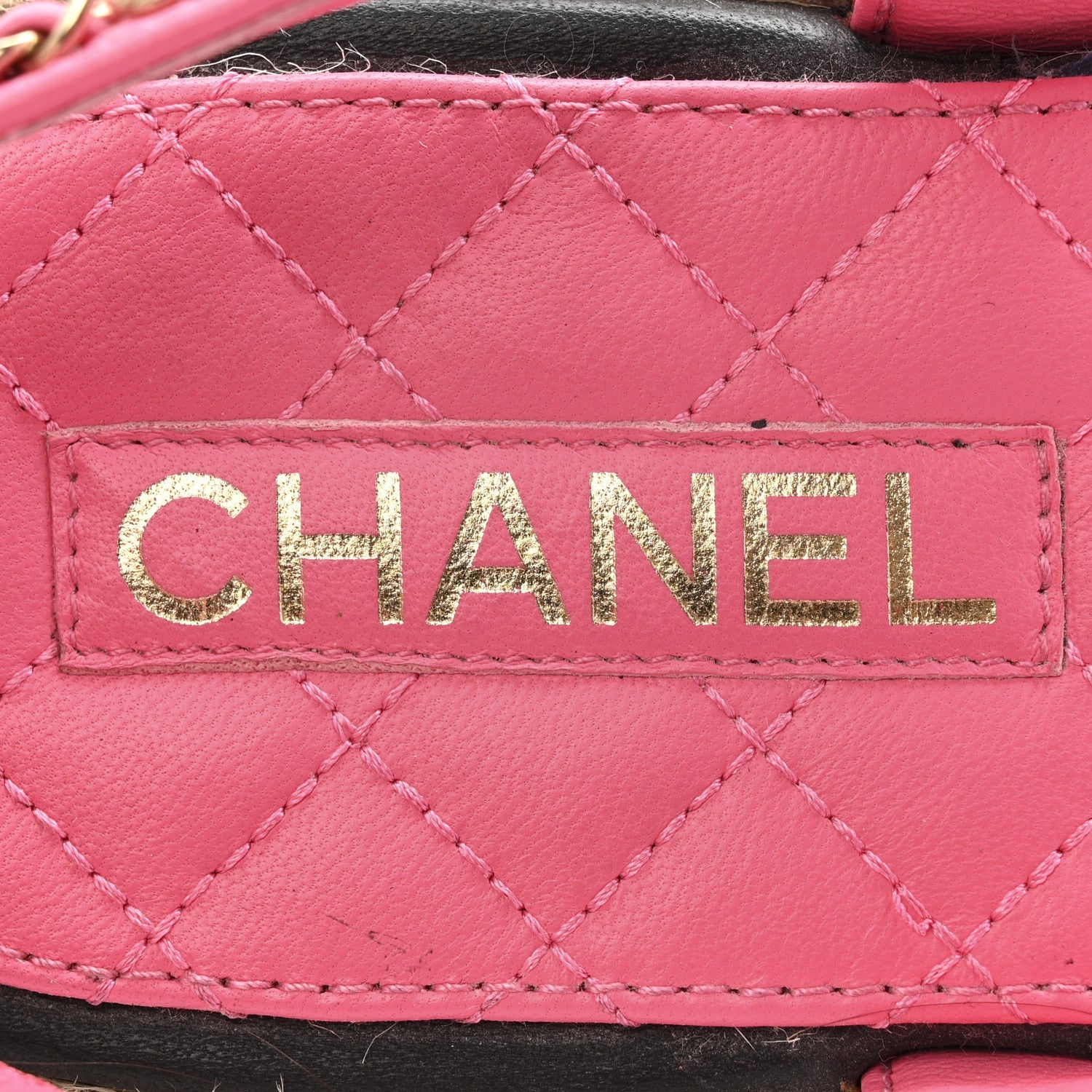 Lambskin Chain CC Thong Espadrille Sandals 38 Pink