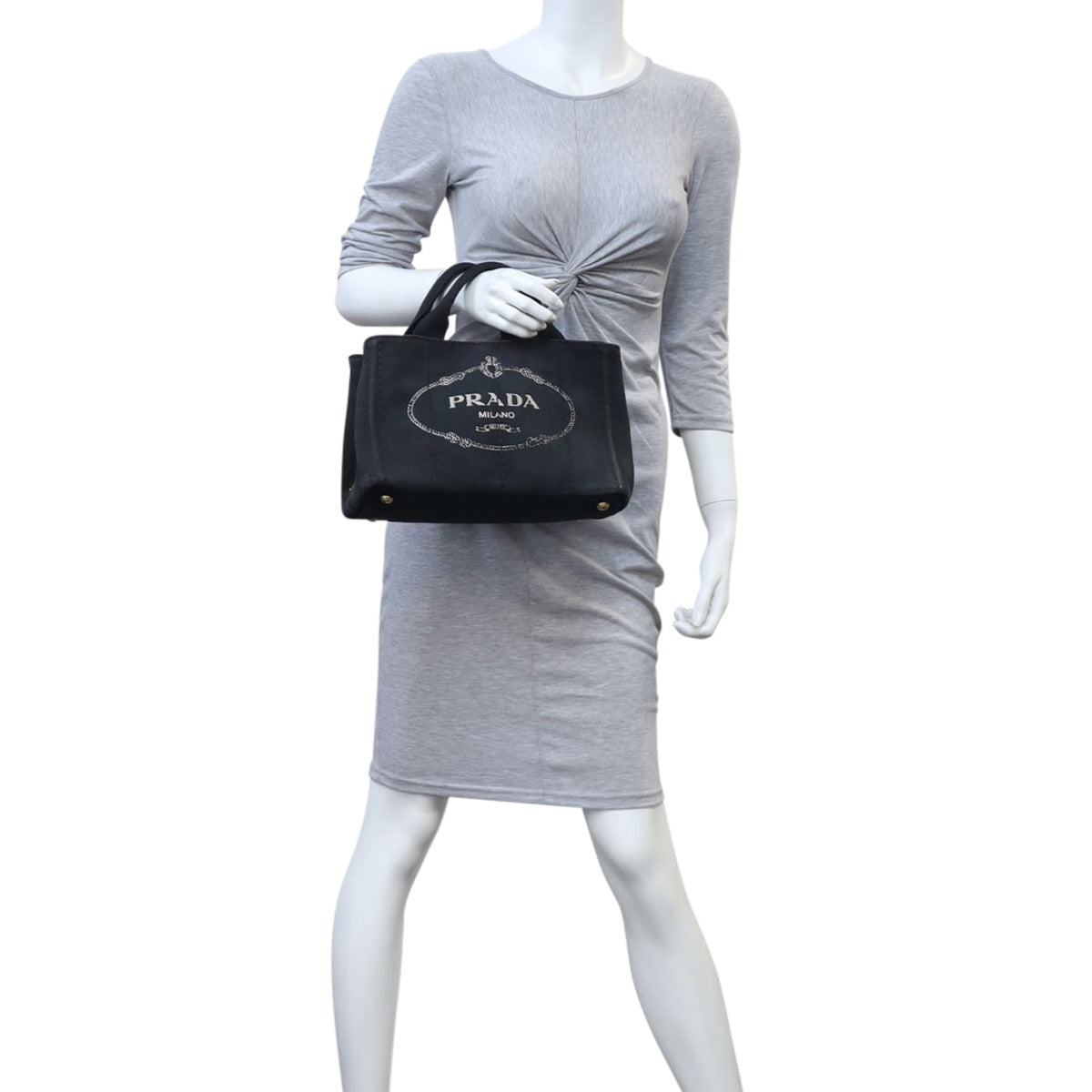 Prada Canapa Logo Tote Small