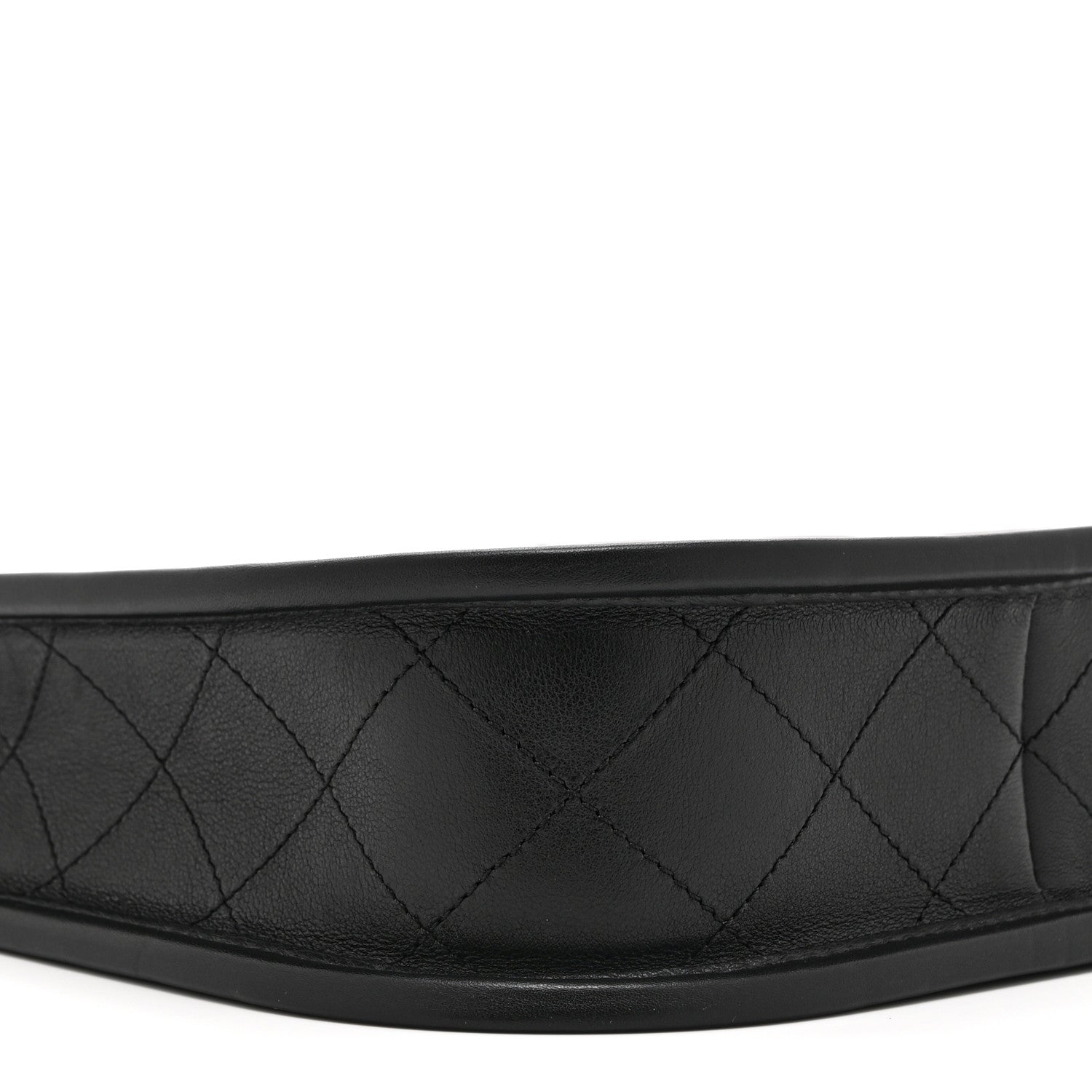 Calfskin Quilted Small Hobo Black