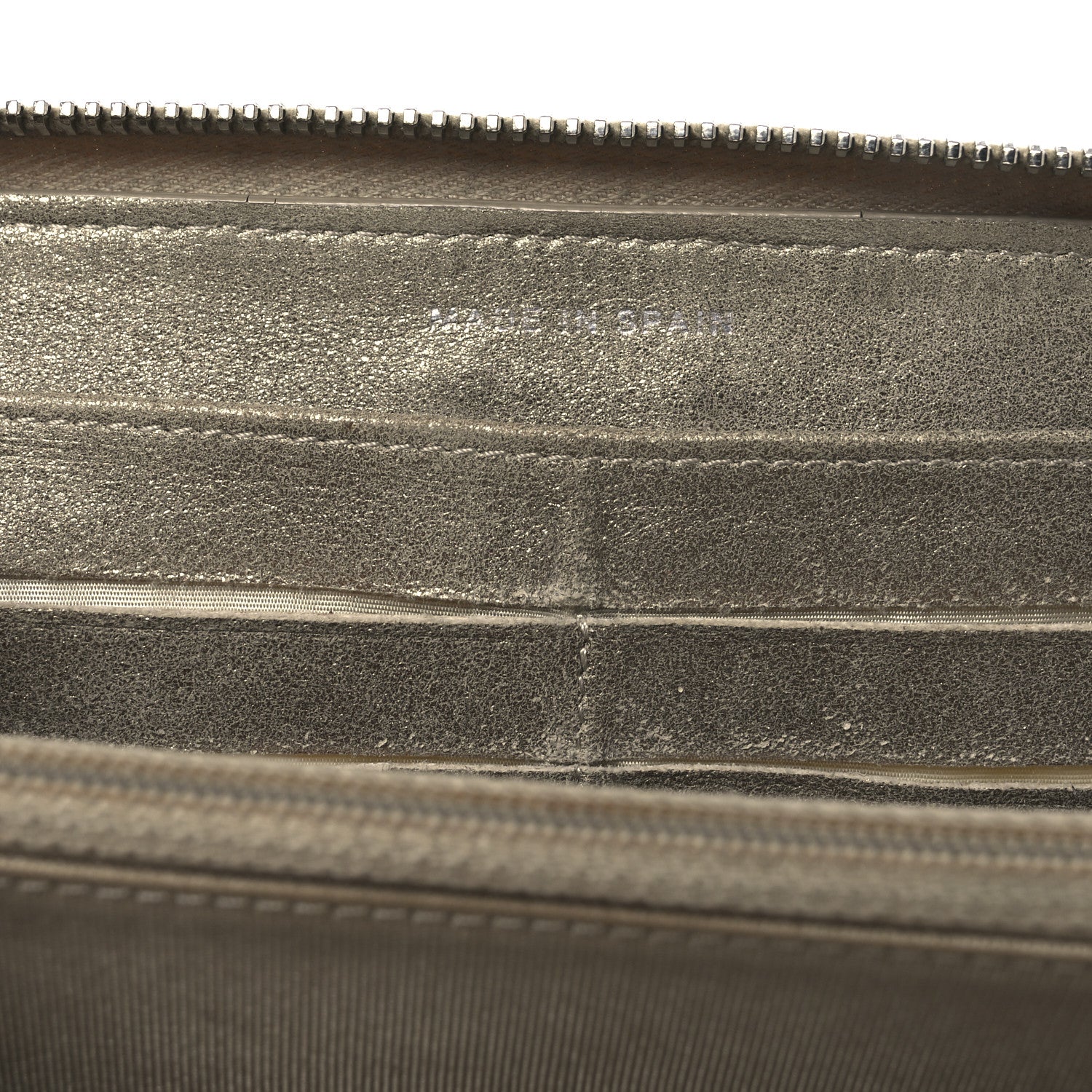 Iridescent Lambskin Quilted CC Long Zipped Wallet Gold
