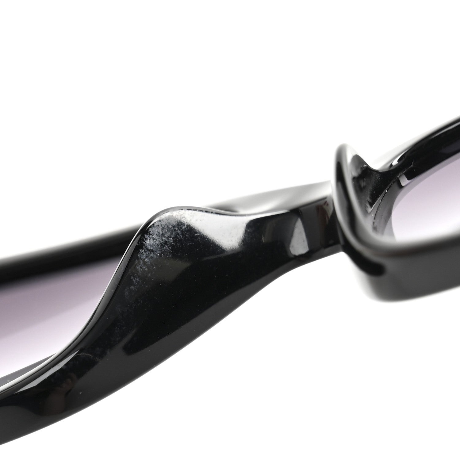 Acetate Quilted CC Square Sunglasses 5484 White Black