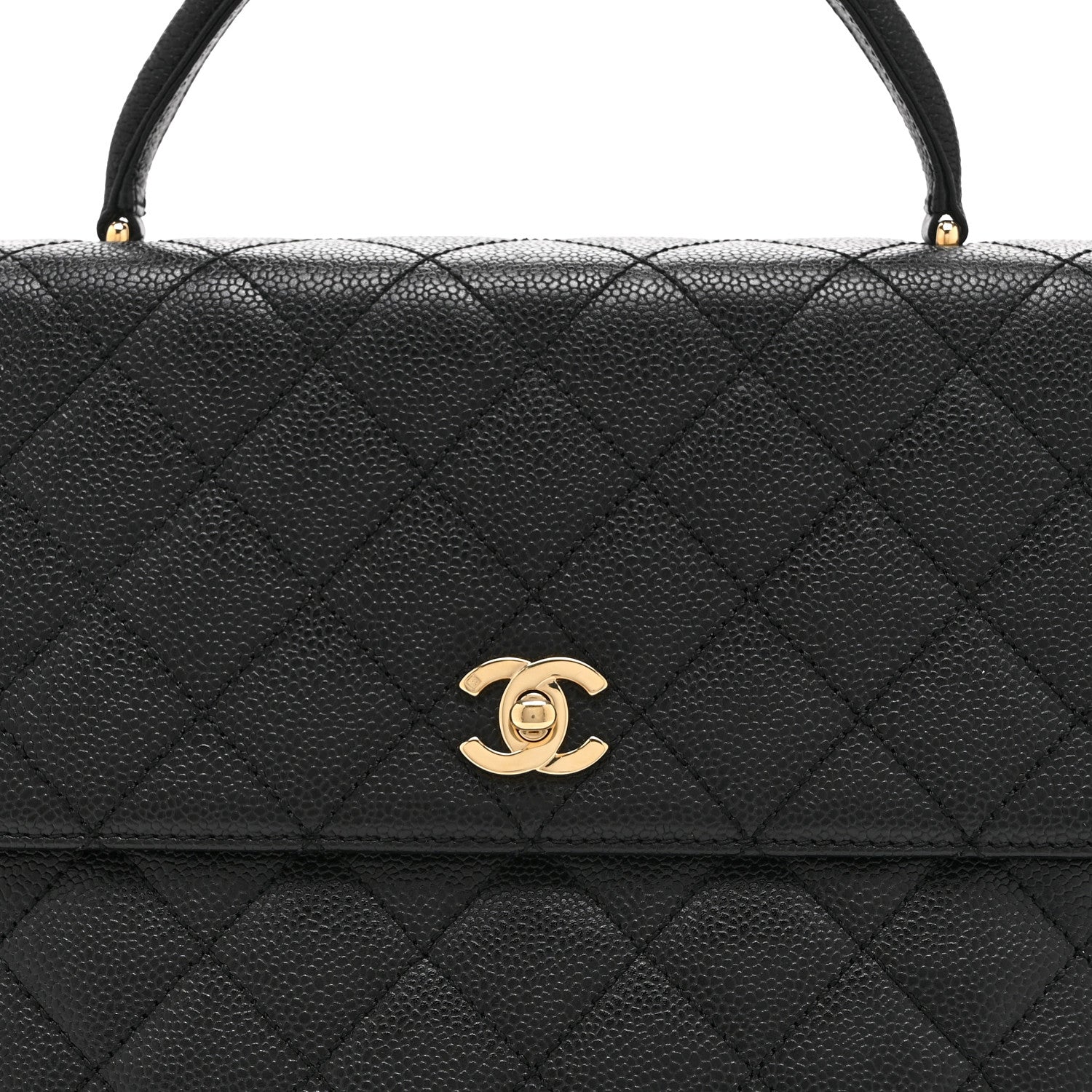 Caviar Quilted Jumbo Kelly Flap Black