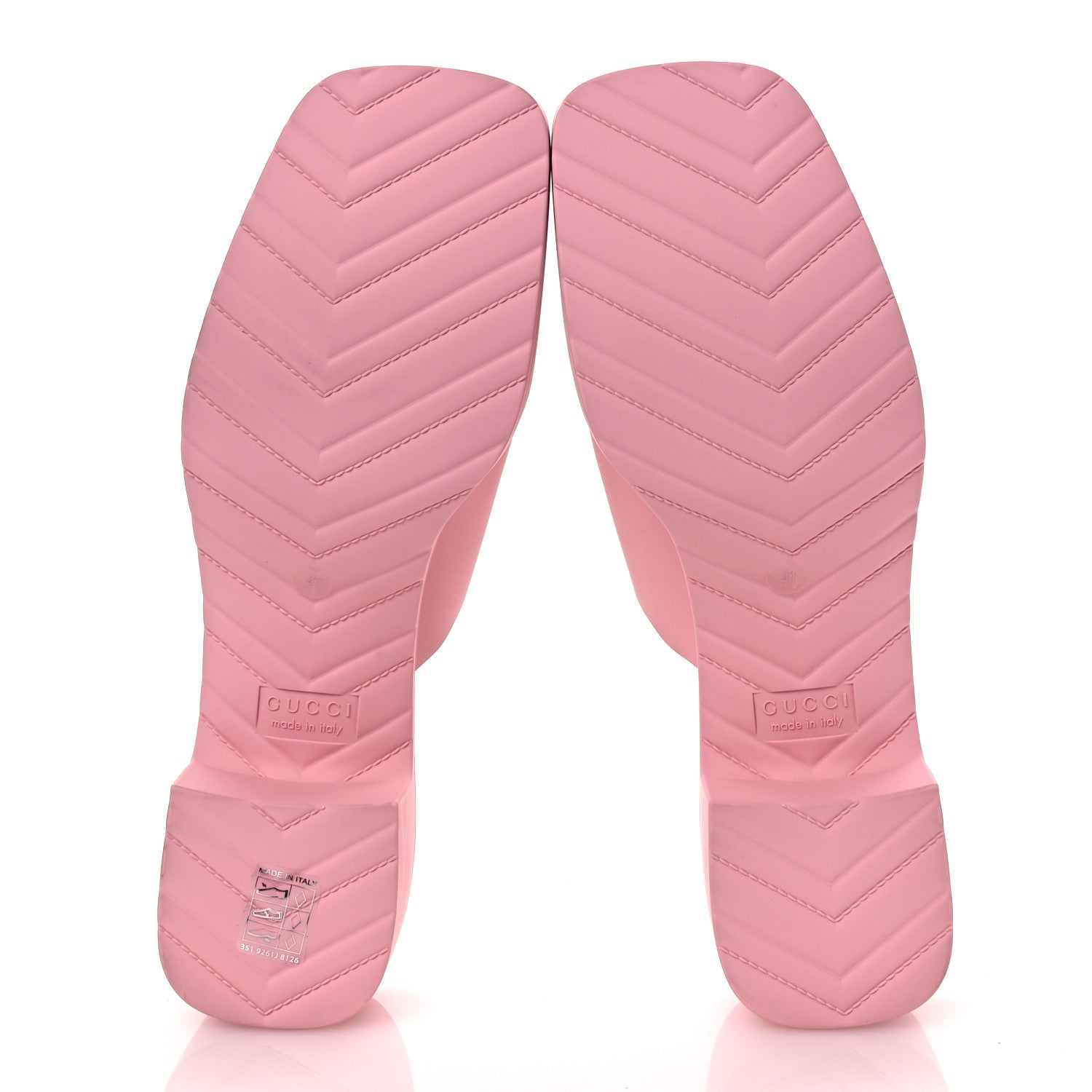 Rubber Gucci Logo Womens Platform 20/60mm Slide Sandals 41 Wild Rose
