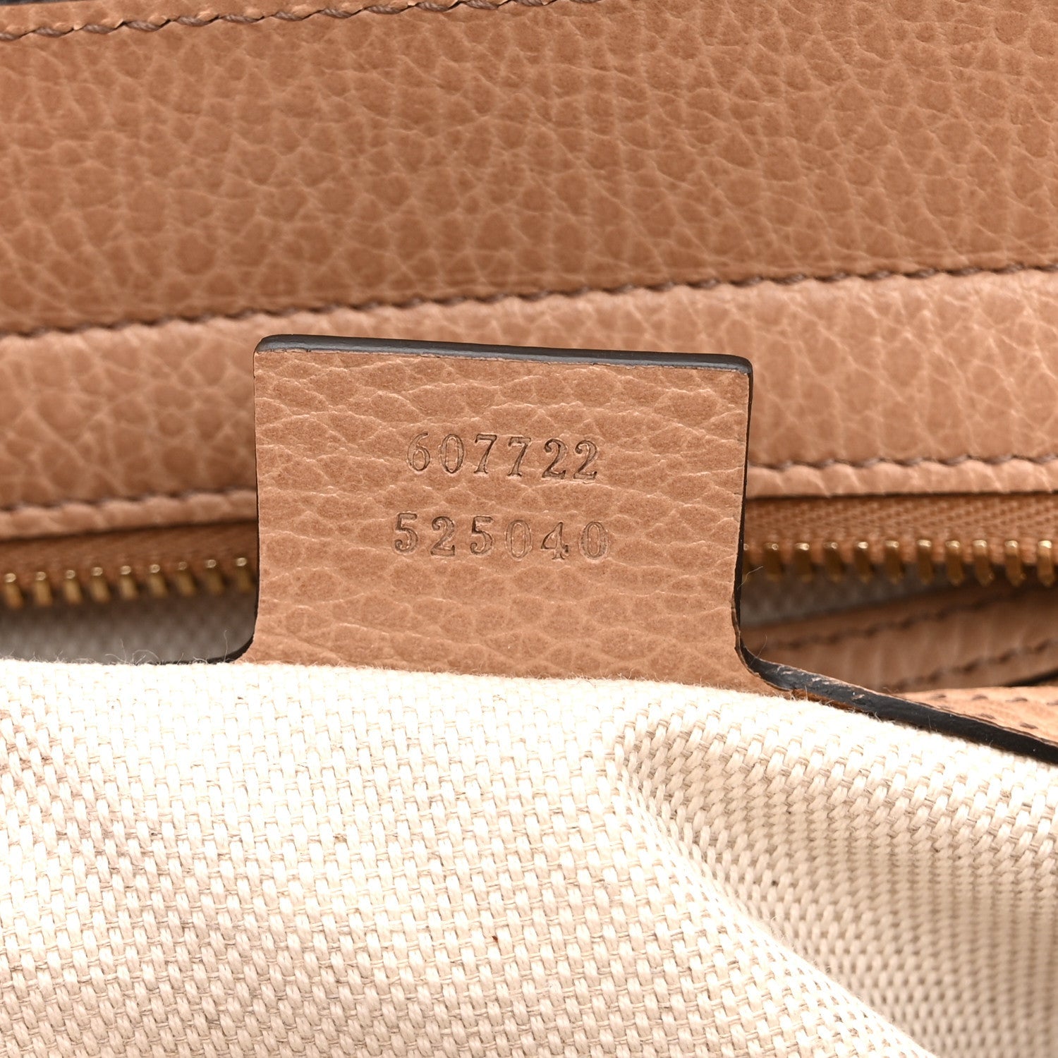 Dollar Calfskin Medium Soho Top Handle Satchel Camelia