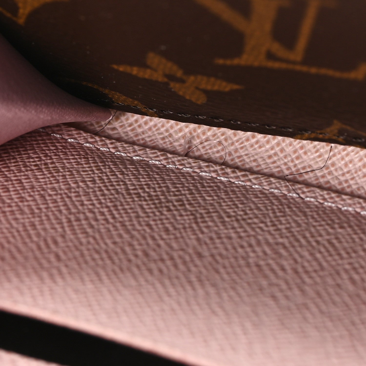 Monogram Clemence Wallet Rose Ballerine