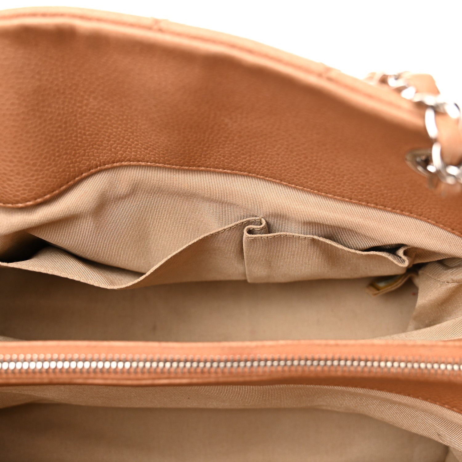 Caviar Quilted Timeless CC Shopping Tote Brown