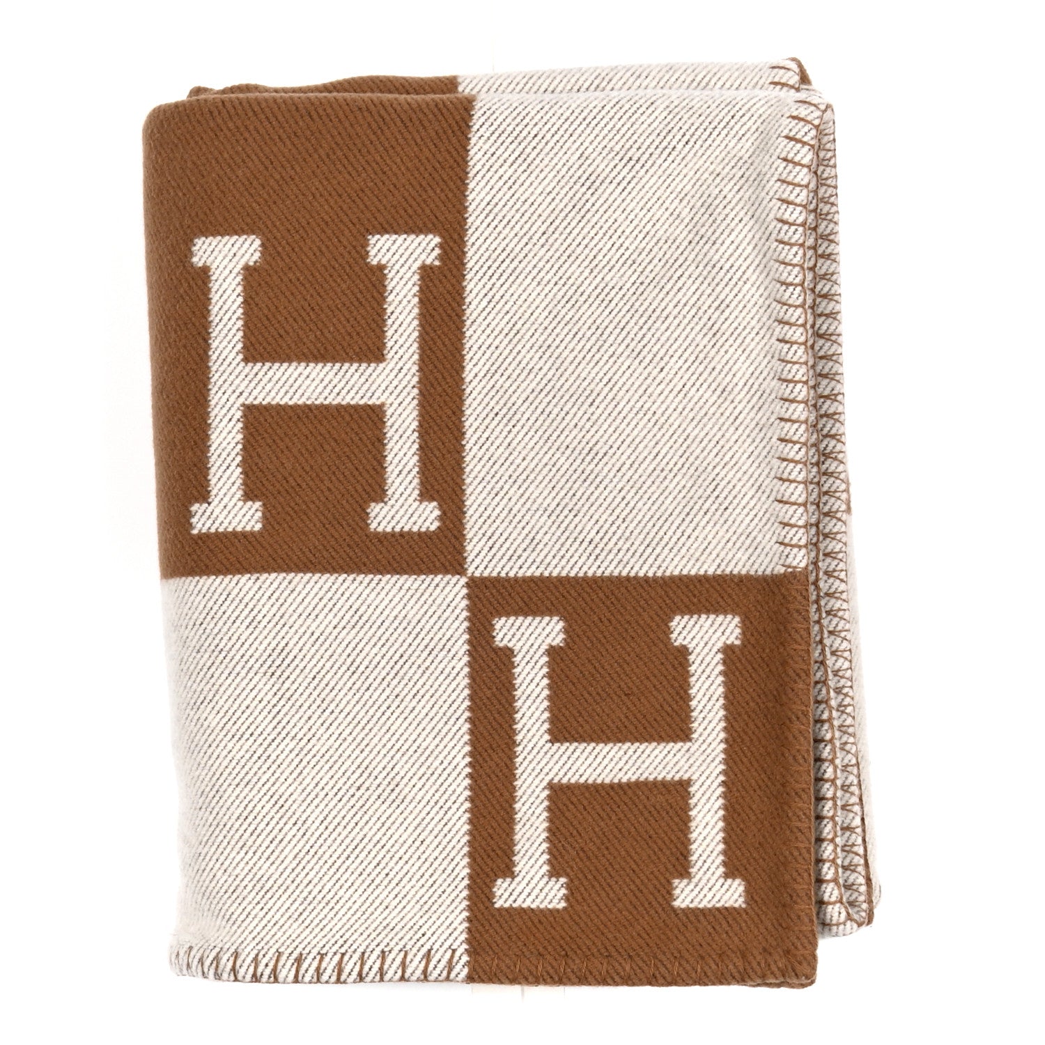 Wool Cashmere Avalon Blanket Ecru Camel