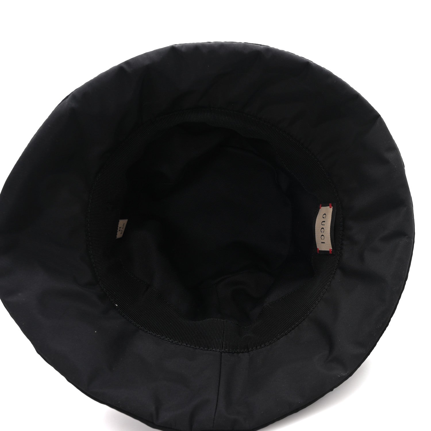 Nylon Quilted GG Bucket Hat M Black