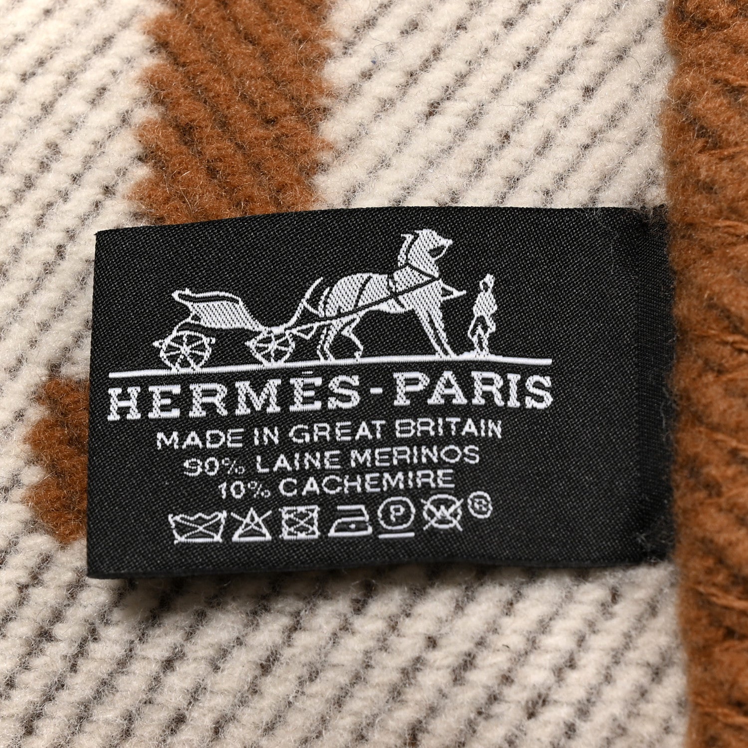 Wool Cashmere Avalon Blanket Ecru Camel