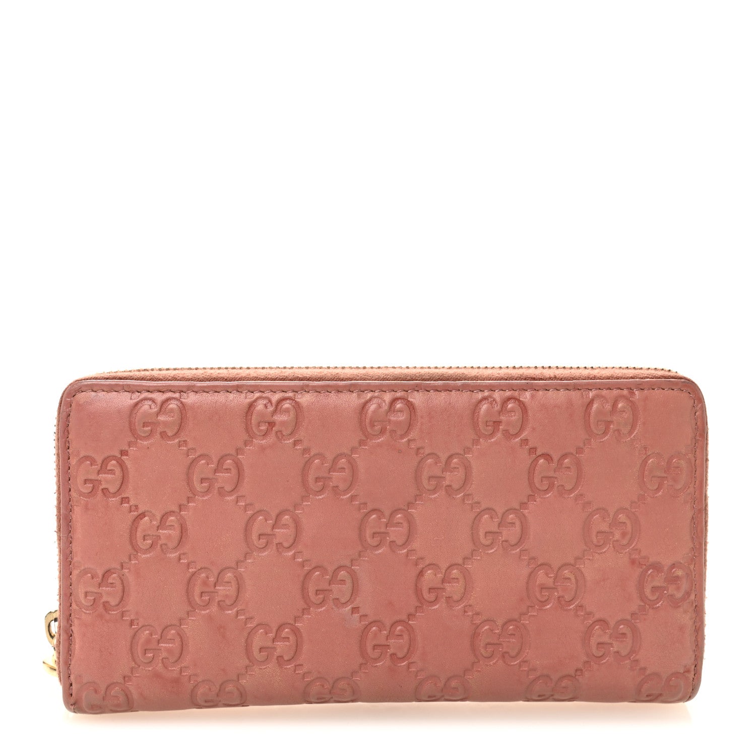 Guccissima Signature Zip Around Wallet Soft Pink