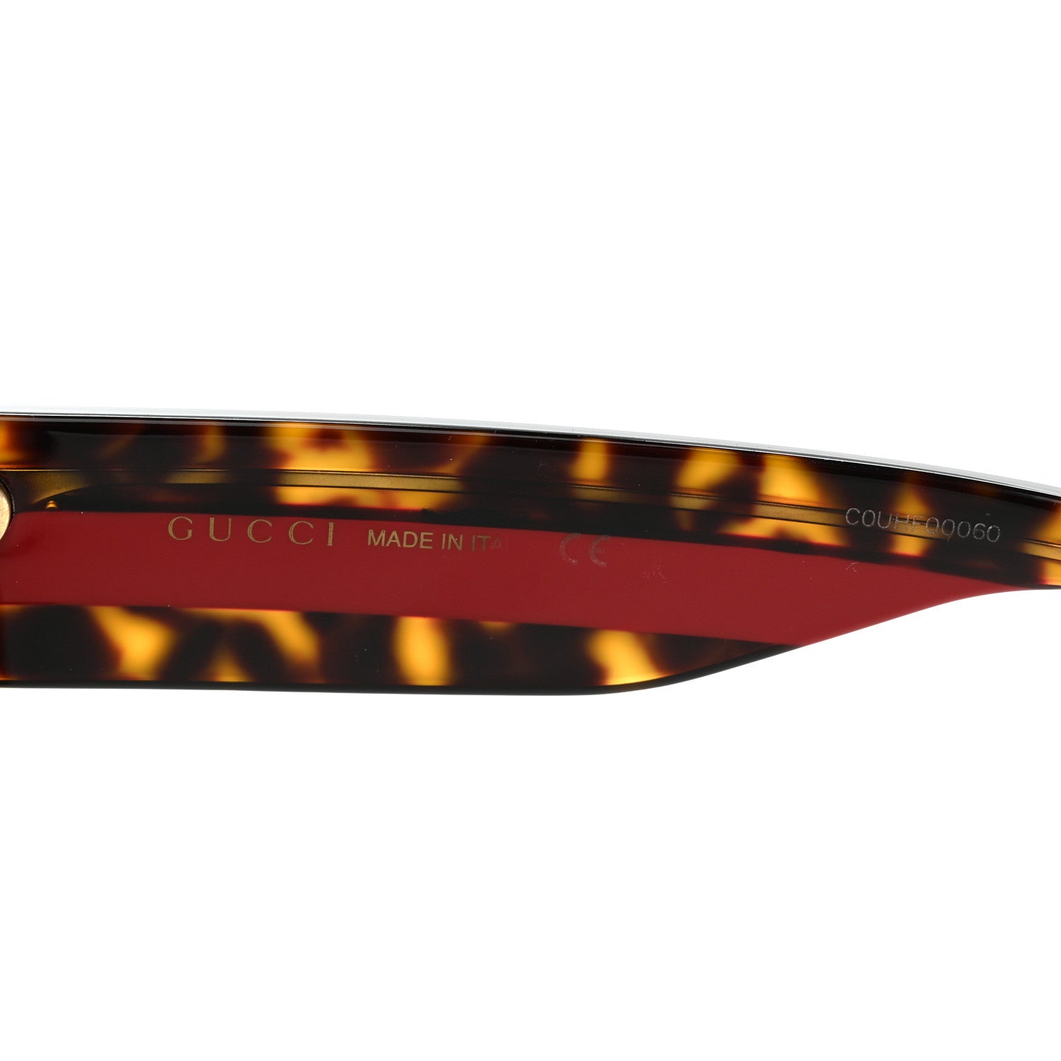Acetate Square Frame Web Sunglasses GG0059S Black Tortoise