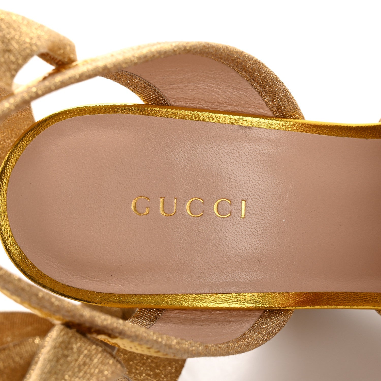 Metallic Nappa Ophelia Espadrille Platform Wedge Sandals 38 Oro Vecchio
