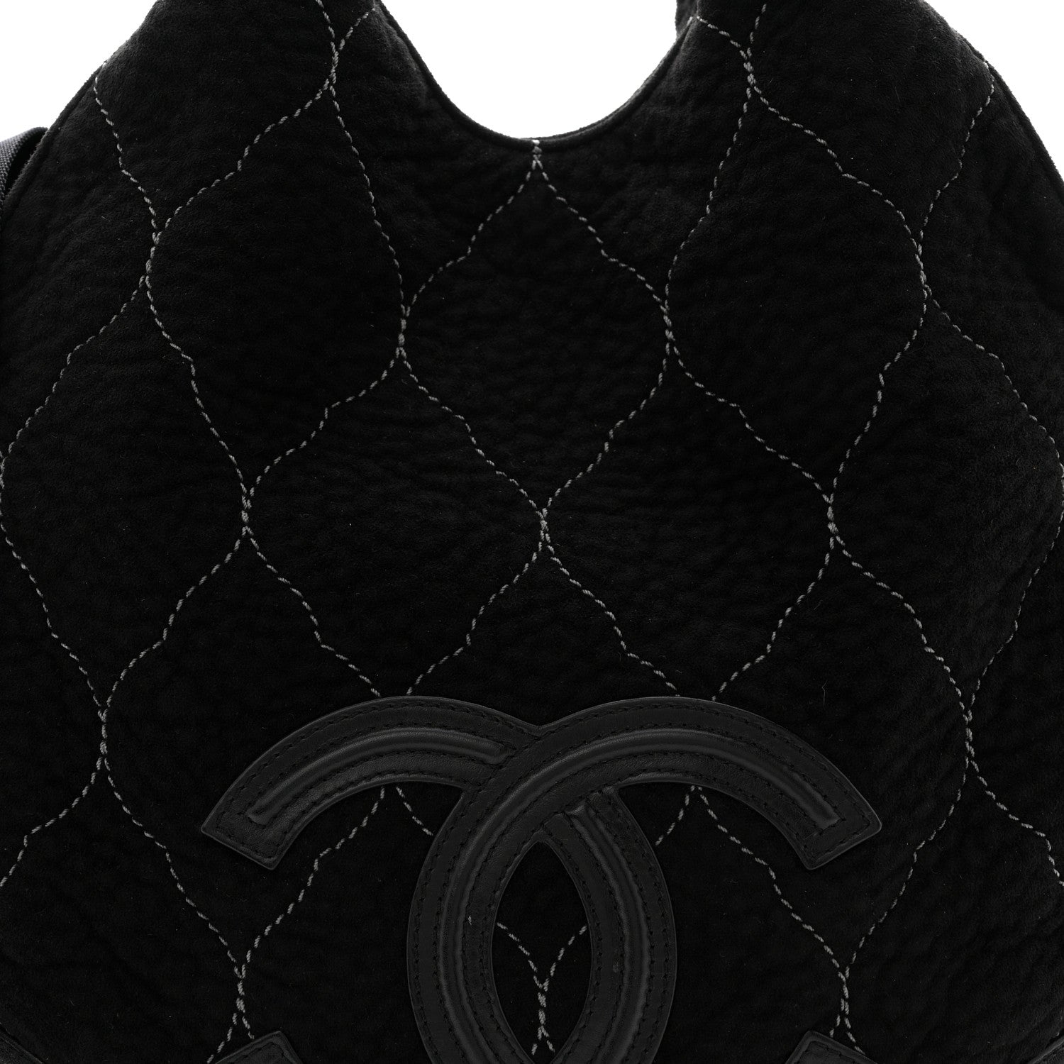 Microsuede Quilted Rodeo Drive Hobo Black