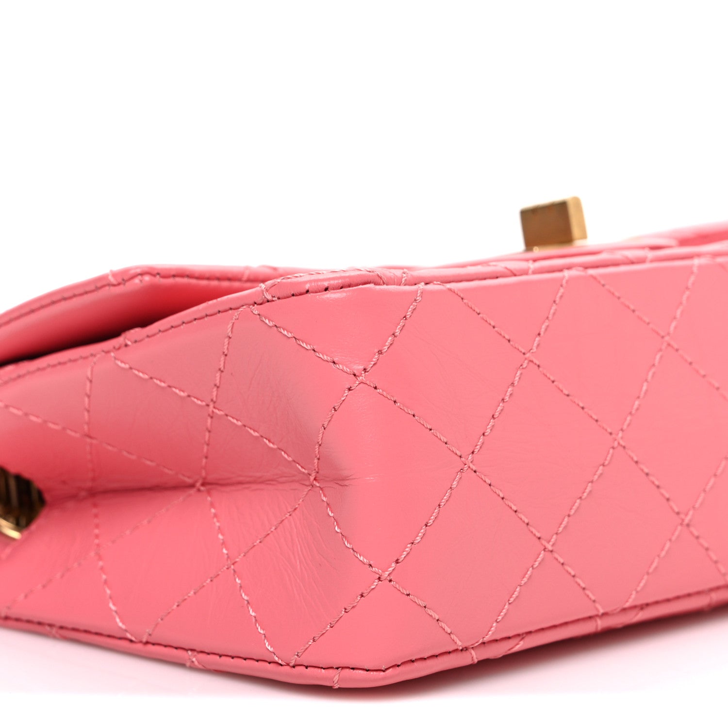 Aged Calfskin Quilted 2.55 Reissue Mini Flap Pink