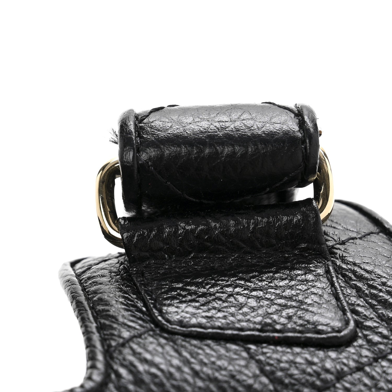 Grained Calfskin Velcro Dad Sandals 37.5 Black