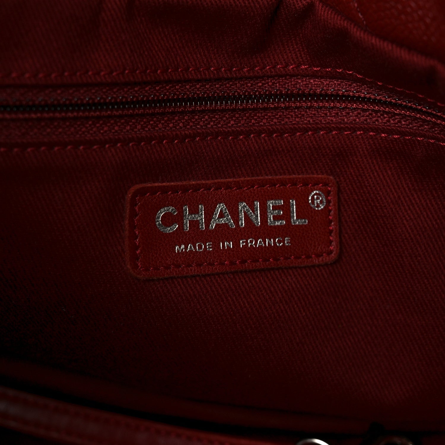 Caviar Quilted Large Timeless CC Soft Tote Dark Red