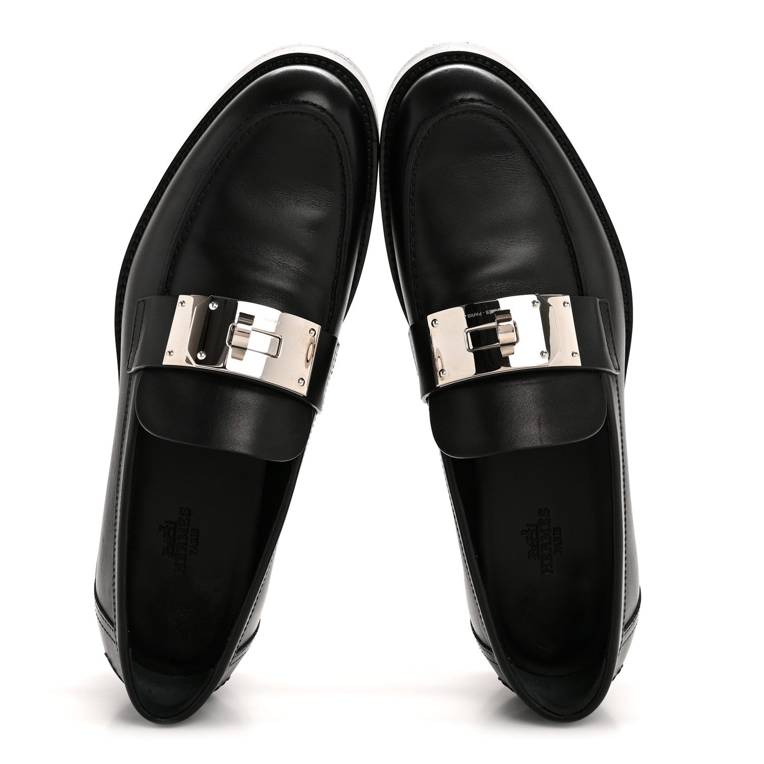 Calfskin Womens Hot Loafer 40 Black