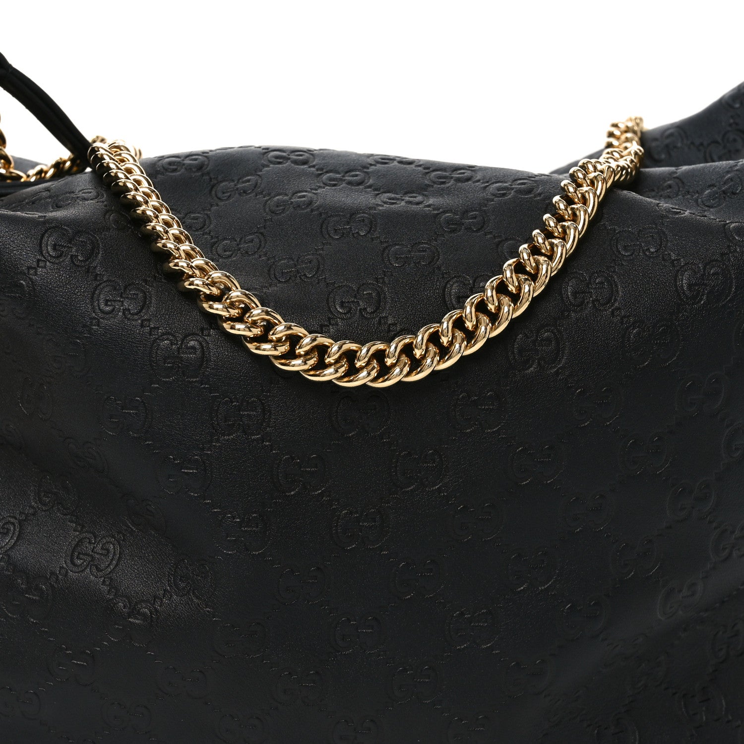 Guccissima Signature Large Linea A Hobo Black