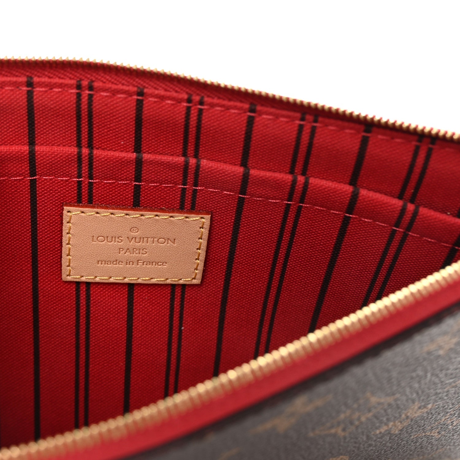 Monogram Neverfull MM GM Pochette Cherry