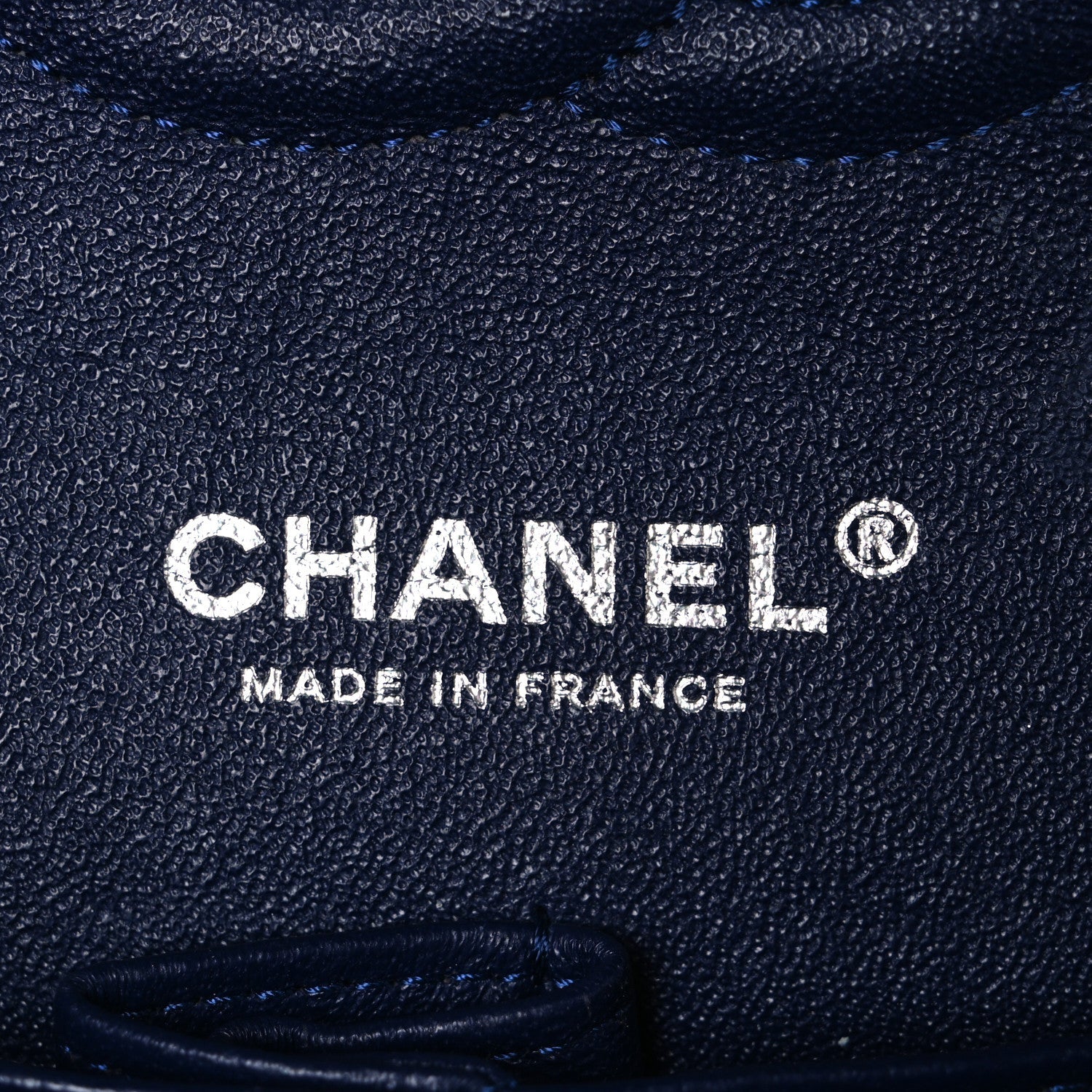 Velvet Quilted Medium Double Flap Navy Blue