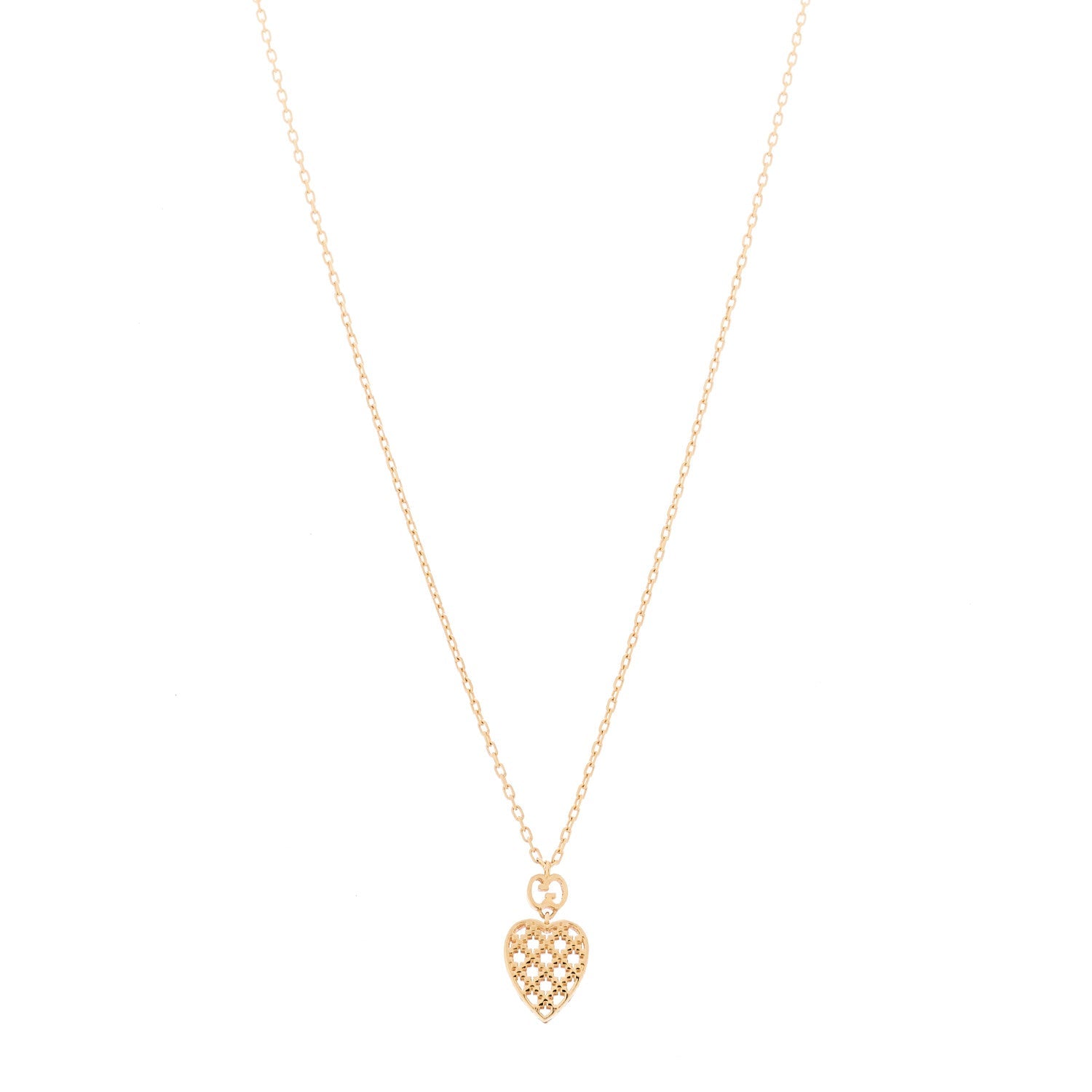 18K Yellow Gold Diamantissima Heart Pendant Necklace
