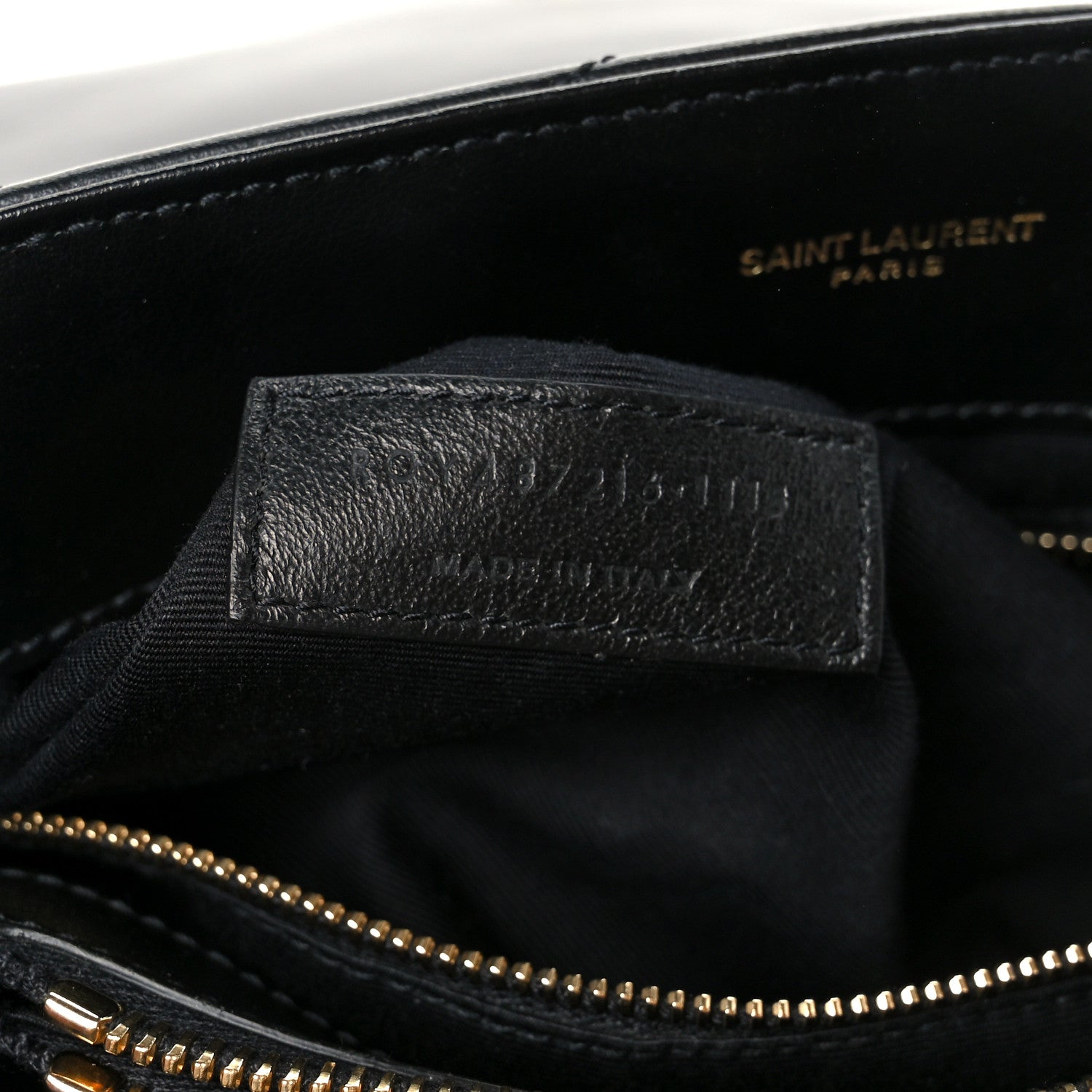 Calfskin Y Quilted Monogram Medium Loulou Chain Satchel Black
