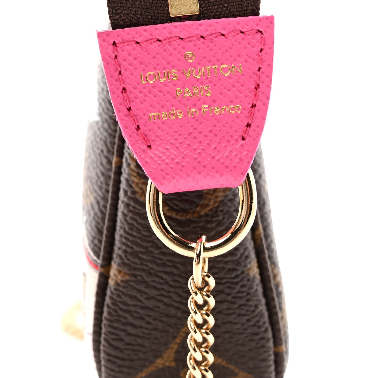 Monogram 2022 Christmas Animation Seoul Mini Pochette Accessories Fuchsia