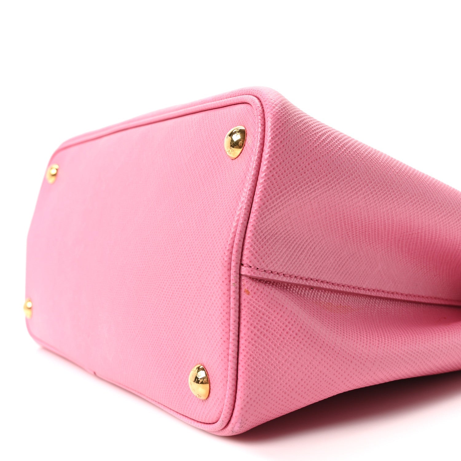 Saffiano Cuir Small Bi-Color Double Bag Begonia Sole