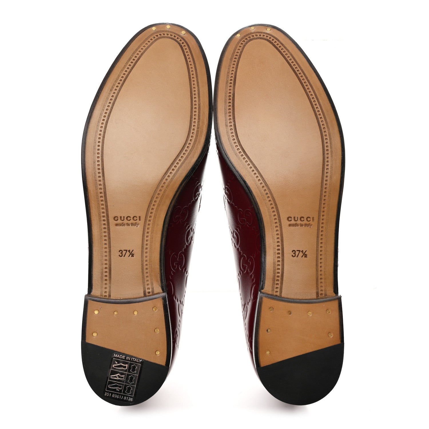 Guccissima Womens Jordaan Loafers 37.5 Rosso Ancora