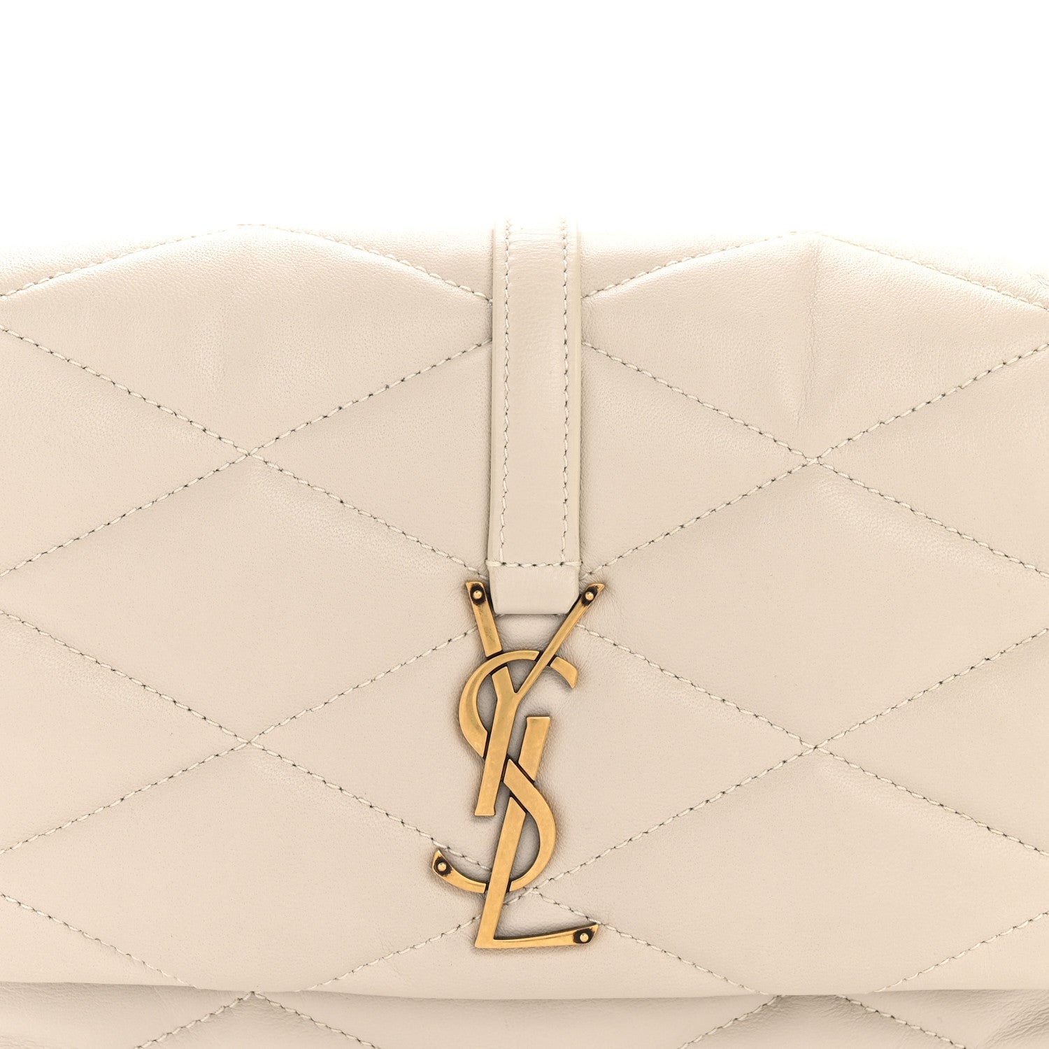 Lambskin Quilted Le 57 Diamond Shoulder Bag Crema Soft