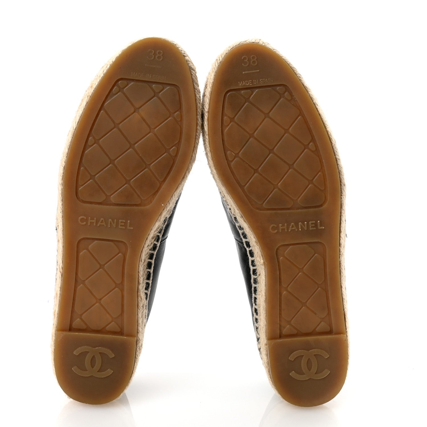 Lambskin CC Espadrilles 38 Black