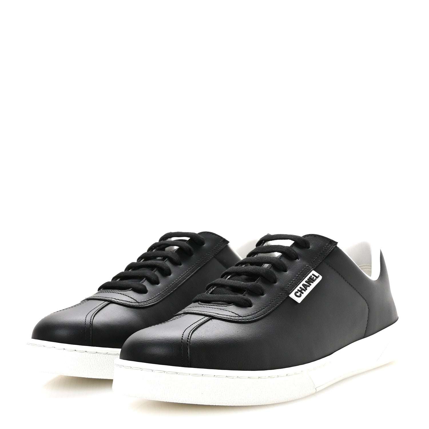 Calfskin CC Mens Uniform Sneakers 43 Black